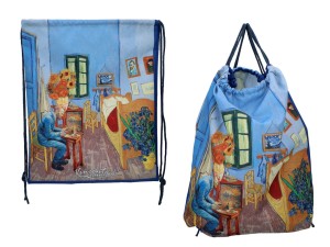 Carmani worek na plecy 43x36 cm, van Gogh, Pokój