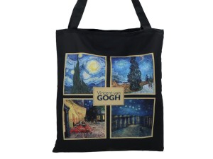 Carmani torba na ramię 44x39 cm, malarstwo van Gogha - kolaż